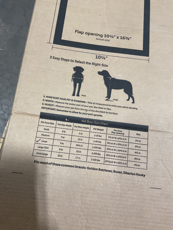Photo 1 of **MISSING INSTALLATION ACCESSORIES **PetSafe Sliding Glass Pet Door - No-Cut DIY Install Doggy Door for Renters - Aluminum Frame - Adjustable Height 91 7/16" to 96" - Ideal for Large Dogs Up to 100 lb - White