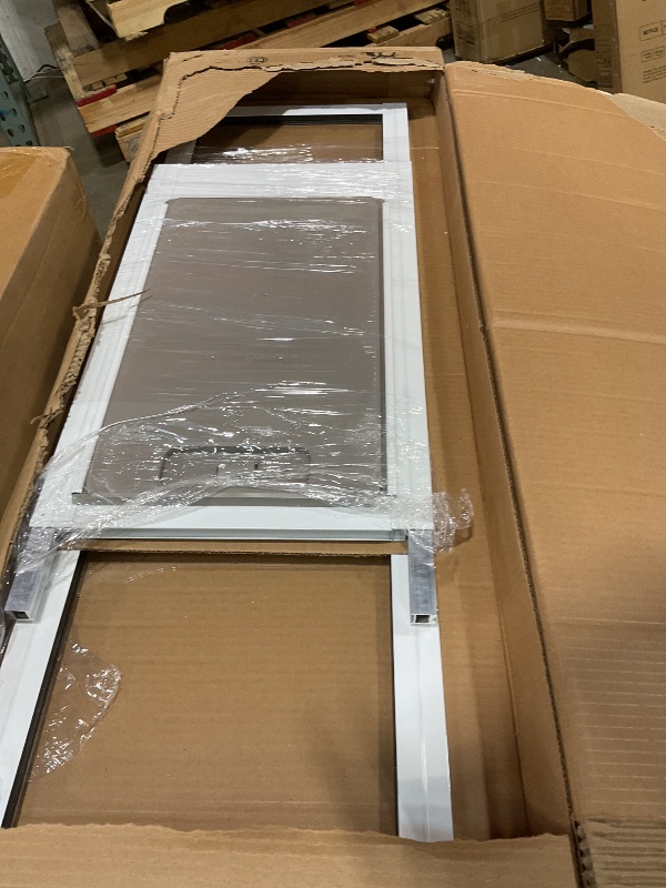 Photo 1 of **MISSING INSTALLATION ACCESSORIES **PetSafe Sliding Glass Pet Door - No-Cut DIY Install Doggy Door for Renters - Aluminum Frame - Adjustable Height 91 7/16" to 96" - Ideal for Large Dogs Up to 100 lb - White