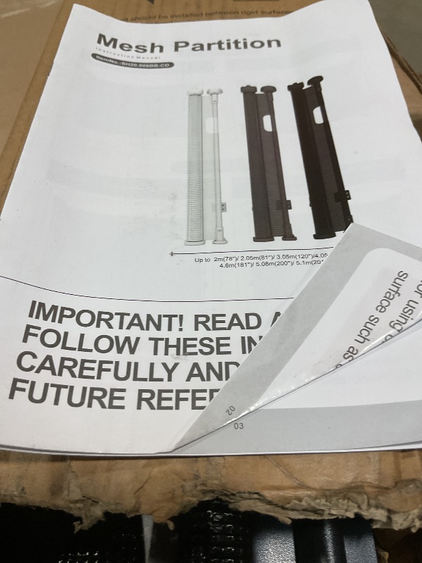 Photo 1 of 160" Retractable Baby Gates Extra Wide Dog Gate, Long Child Safety Gate, 37" Tall Toddler Pet Gate Mesh Gate with Reinforced Strips for Doorways, Stairs, Hallways, Outdoor & Indoor Large Openings