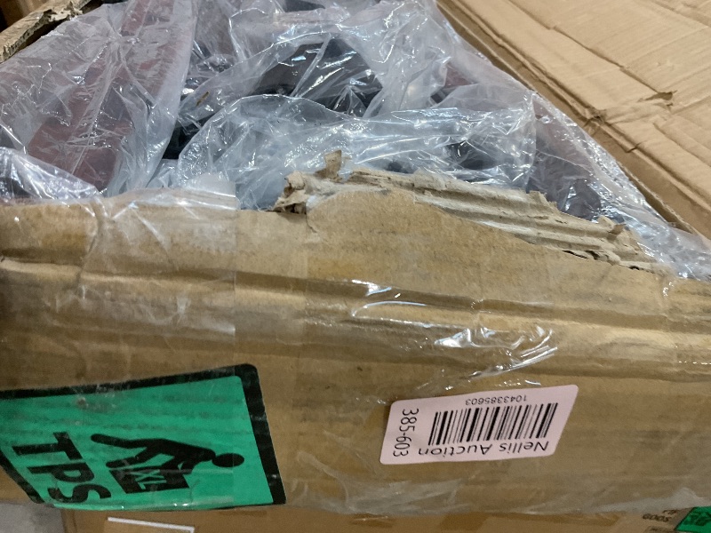 Photo 1 of **SELLING FOR PARTS. MISSING INE WHEEL**INNOVART Folding Table Cart, Black Table Rack for 60” Round Tables and Oblong Tables, Heavy Duty Table Trolley Desk Trolley, Metal Frame Rolling Caster, Party Event Hotel Furniture, 10 Table Capacity