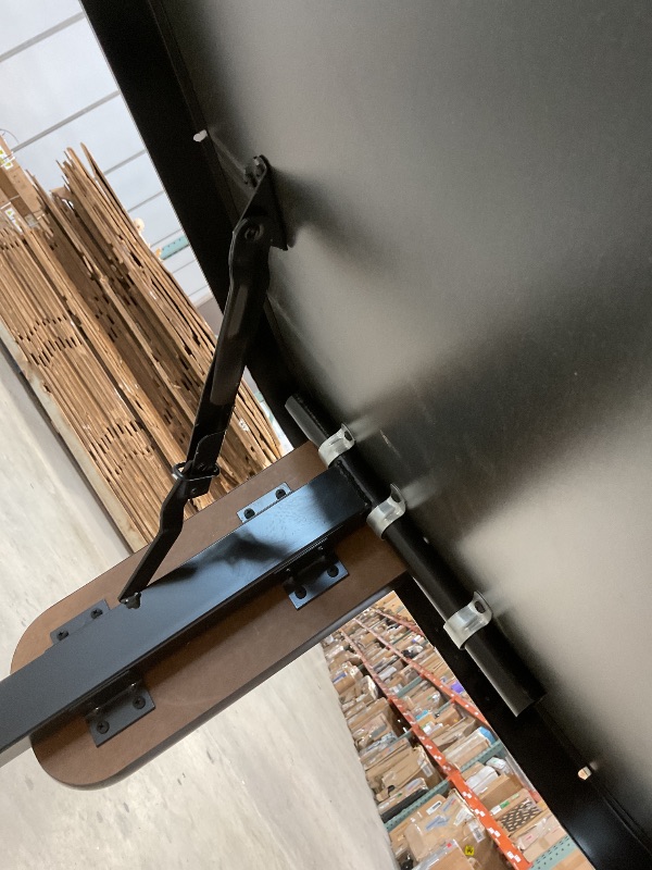 Photo 1 of **LEG HOLDER COMING LOOSE**DENT. SCRAPES AND SCRATCH FROM TRANSPORT **Correll 24" x 60" Gray Granite Thermal-Fused Laminate Top Folding Seminar Table with Panel Legs