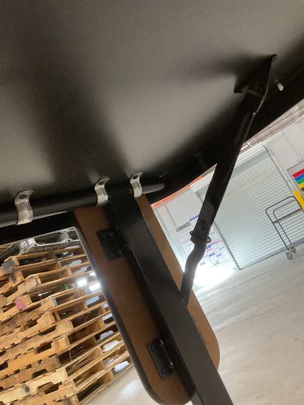 Photo 1 of **LEG HOLDER COMING LOOSE**DENT. SCRAPES AND SCRATCH FROM TRANSPORT **Correll 24" x 60" Gray Granite Thermal-Fused Laminate Top Folding Seminar Table with Panel Legs