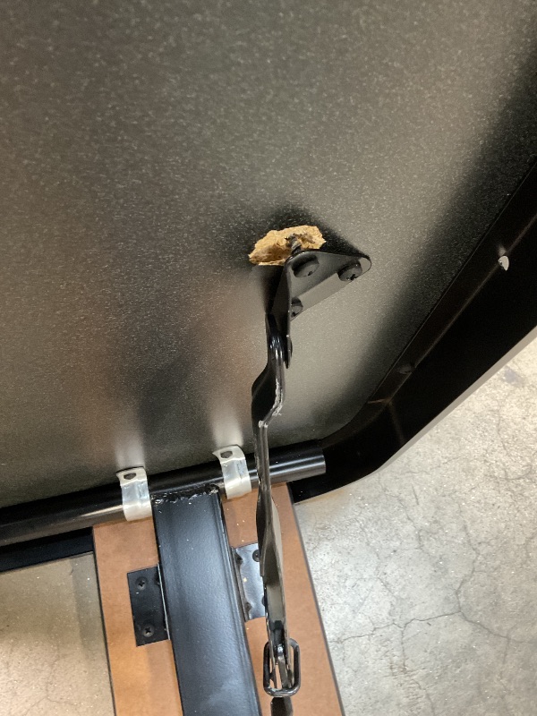 Photo 1 of **LEG HOLDER COMING LOOSE**DENT. SCRAPES AND SCRATCH FROM TRANSPORT **Correll 24" x 60" Gray Granite Thermal-Fused Laminate Top Folding Seminar Table with Panel Legs