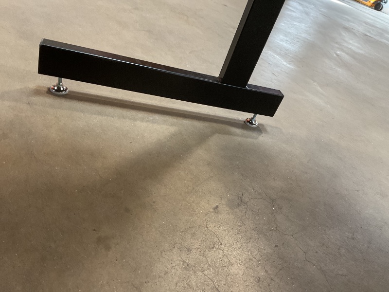 Photo 1 of **LEG HOLDER COMING LOOSE**DENT. SCRAPES AND SCRATCH FROM TRANSPORT **Correll 24" x 60" Gray Granite Thermal-Fused Laminate Top Folding Seminar Table with Panel Legs