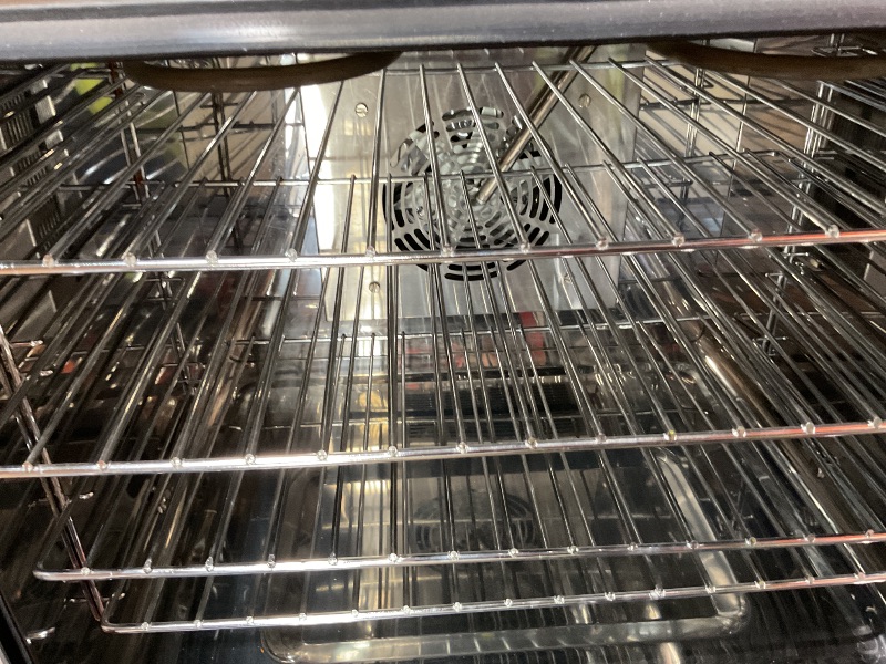 Photo 1 of **LOOSE BOTTOM SEAL. MINOR USE WEAR****23 In. Countertop Convection Oven For Half-Size Pans With 4 Racks 2800W Of Power And Steam Injection, 240V In Stainless-Steel (KM-CTCO-23STI)
