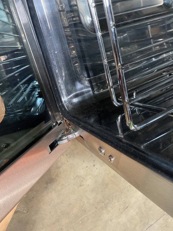 Photo 1 of **LOOSE BOTTOM SEAL. MINOR USE WEAR****23 In. Countertop Convection Oven For Half-Size Pans With 4 Racks 2800W Of Power And Steam Injection, 240V In Stainless-Steel (KM-CTCO-23STI)