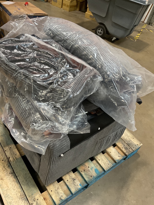 Photo 1 of **SELLING FOR PARTS. HEAVY DAMAGE TO CORNER. ARMREST CAME OFF. DIRT**GRAY RECLINER