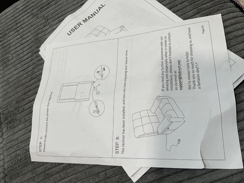 Photo 1 of **SELLING FOR PARTS. HEAVY DAMAGE TO CORNER. ARMREST CAME OFF. DIRT**GRAY RECLINER