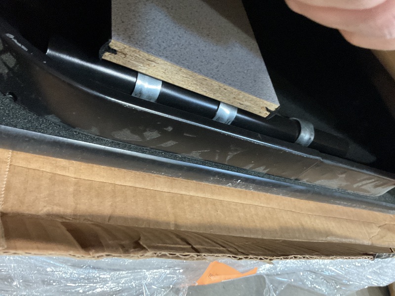 Photo 1 of **SCRAPE DAMAGE ON ONE END**60" Gray Granite Thermal-Fused Laminate Top Folding Seminar Table with Panel Legs