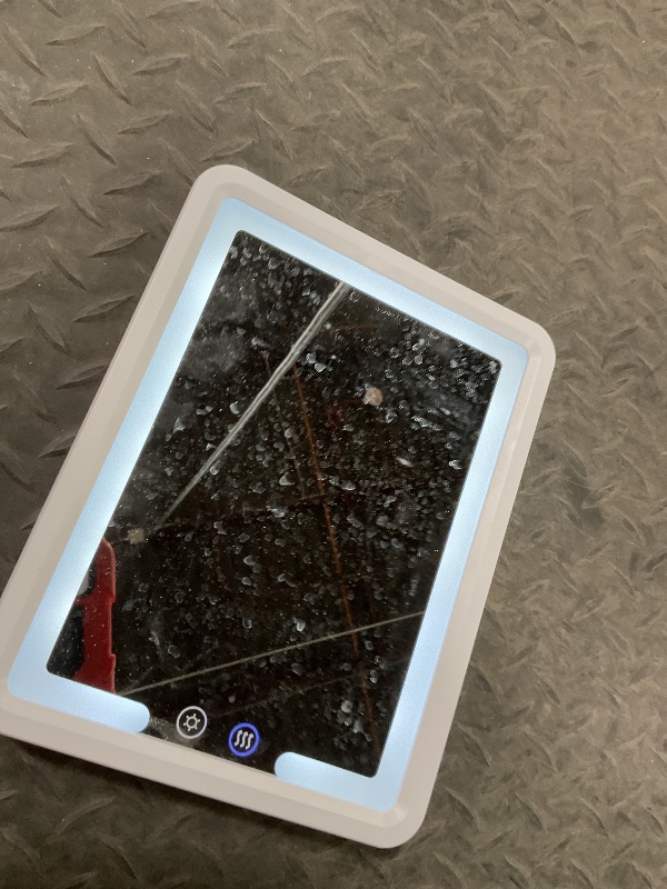 Photo 1 of **DIRT**Heated Shower Mirror Fogless for Shaving, Anti Fog Shower Mirror with Light, 5000mAh Rechargeable Large 12.5×8" Fog Free Mirror for Shaving with Razor Holder for Men & Woman, Removable, NO-Drilling