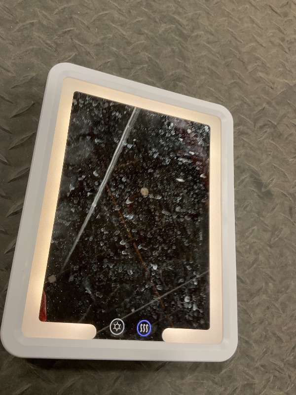 Photo 1 of **DIRT**Heated Shower Mirror Fogless for Shaving, Anti Fog Shower Mirror with Light, 5000mAh Rechargeable Large 12.5×8" Fog Free Mirror for Shaving with Razor Holder for Men & Woman, Removable, NO-Drilling