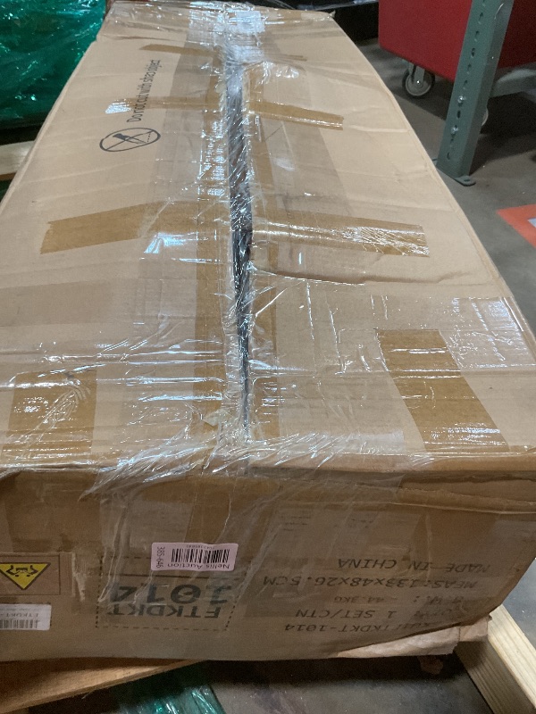 Photo 1 of **MAJOR DAMAGE TO BIG PIECE. SELLING FOR PARTS**DWVO Farmhouse Bar Cabinet w/LED Lights, 71" Liquor Cabinet for Glasses, Tall Wine Bar Cabinet w/ 4-Bottle Liquor Dispenser & Wine Rack, Kitchen Storage Cabinet for Living Room, Rustic Brown