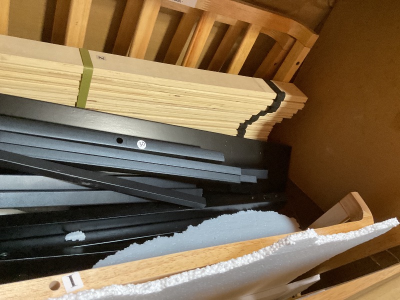 Photo 1 of **SELLING FOR PARTS. ONE BOX OF TWO**Storkcraft Next Santos Twin-Over-Twin 5-in-1 Convertible Bunk Bed (Black with Natural)