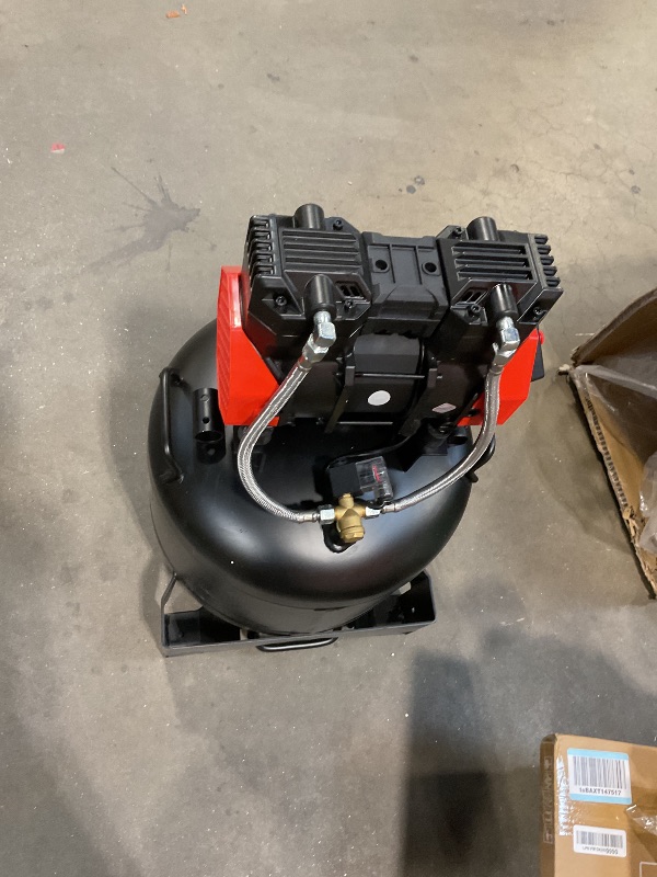Photo 1 of **SCRAPES FROM TRANSPORT **14 Gallon Ultra Quiet Air Compressor with Two Quick Couplers, 2HP 8.75 CFM, Max 115 PSI Pressure Oil-Free Air Compressor Tank, 70dB Quiet Compressor for Auto Repair, Tire Inflation
