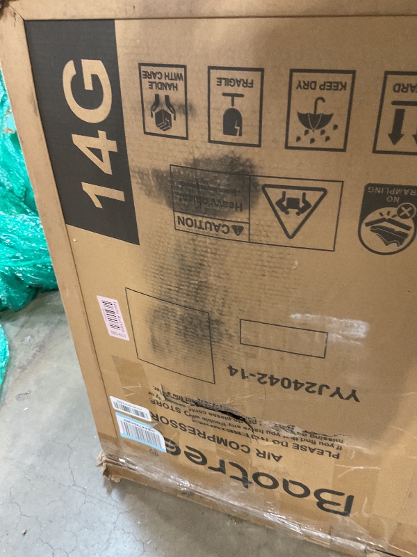 Photo 1 of **SCRAPES FROM TRANSPORT **14 Gallon Ultra Quiet Air Compressor with Two Quick Couplers, 2HP 8.75 CFM, Max 115 PSI Pressure Oil-Free Air Compressor Tank, 70dB Quiet Compressor for Auto Repair, Tire Inflation