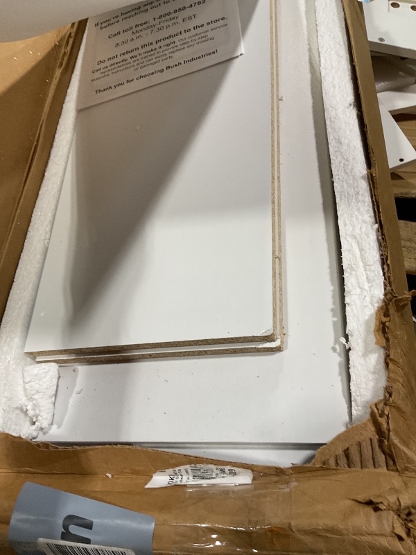 Photo 1 of **MINOR DAMAGE TO CORNERS**Bush Furniture Tall 5 Shelf Bookcase, Large Open Bookshelf, Sturdy Display Cabinet for Living Room or Home Office, Cabot Collection, White