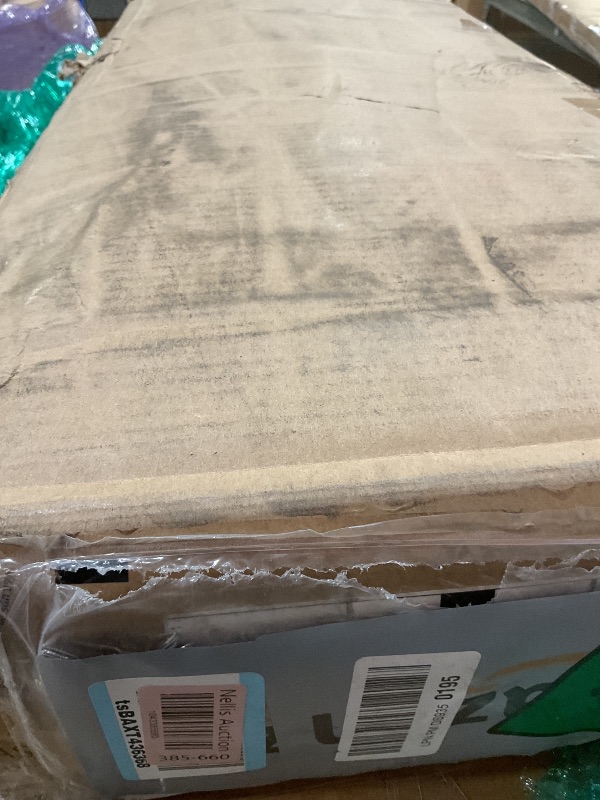 Photo 1 of **SELLING FOR PARTS AS A PARTIAL SET. ONE BOX OF TWO.**DAMAGE TO ENDS.YITAHOME King Size Bed Frame with 4 Storage Drawers and RGB LED Lights, Velvet Upholstered Platform Bed with Charging Station and Bookcase Storage Headboard, No Box Spring Needed, Easy 