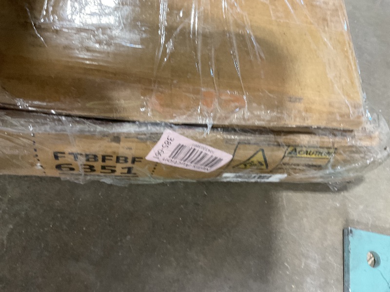 Photo 1 of **PARTIAL SET** Box of Bed frame parts. Black upholstery and black frame.