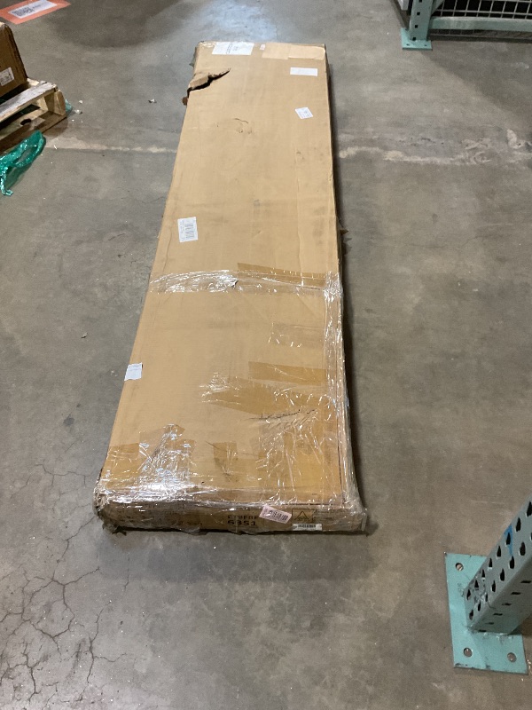 Photo 1 of **PARTIAL SET** Box of Bed frame parts. Black upholstery and black frame.