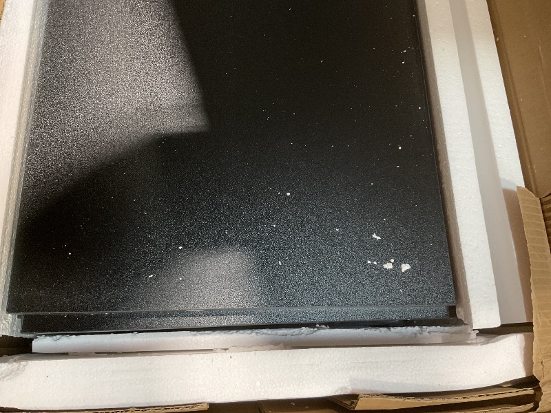 Photo 1 of **MINOR DAMAGE TO CORNERS FROM TRANSPORT **YITAHOME TV Stand with LED Lights & Charging Station, Farmhouse Entertainment Center with Storage Cabinets & Shelves, Cross-Pattern Doors, Fits TVs up to 70'', TV Consoles for Living Room, Black