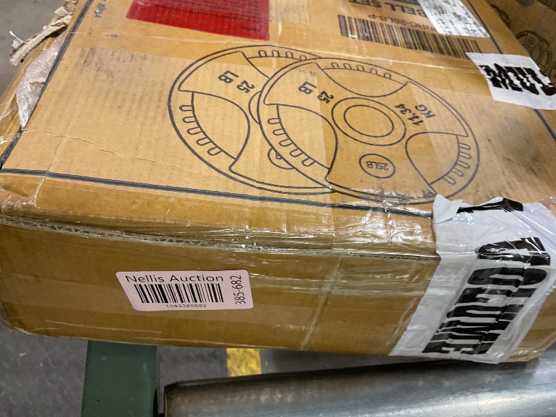 Photo 1 of 2 X 25lb 1" Hole Rubber Standard Weight Plates 50lbs Total