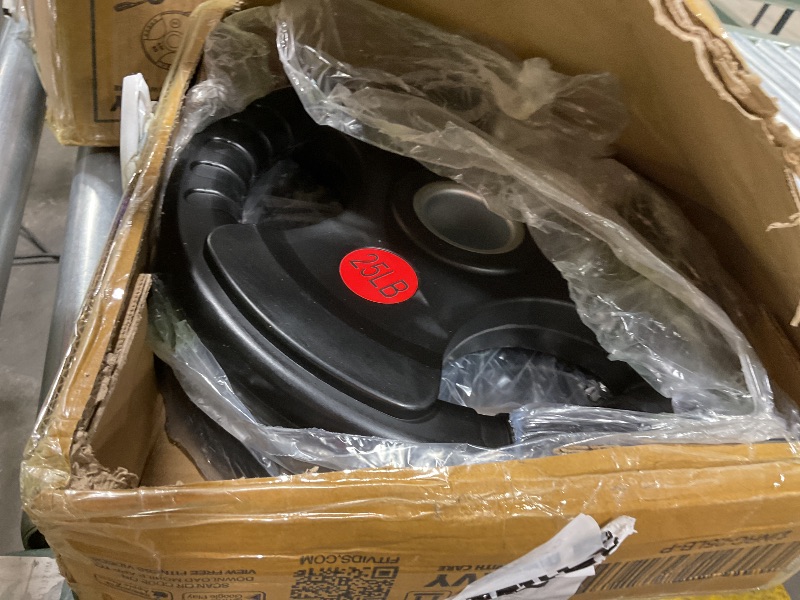 Photo 1 of 2 X 25lb 1" Hole Rubber Standard Weight Plates 50lbs Total