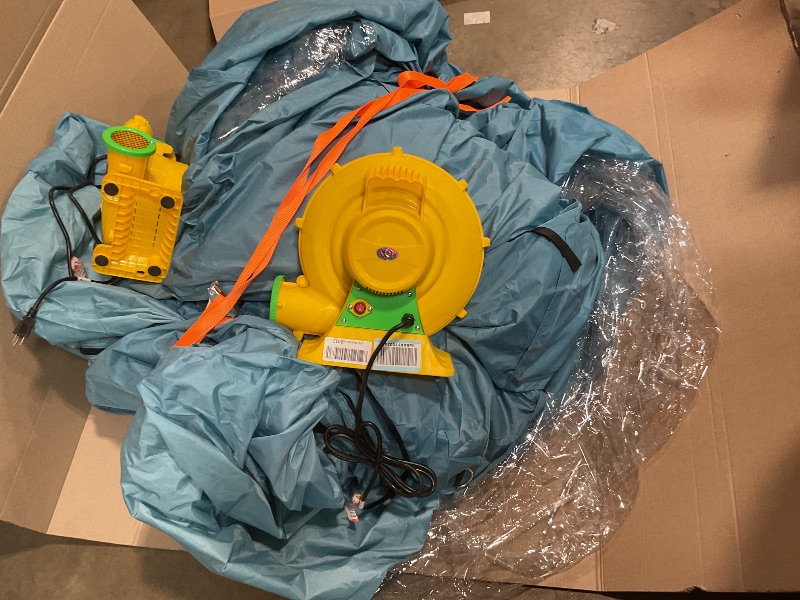 Photo 1 of **DIRT. TINY HOLE**GarveeLife Portable Inflatable Paint Booth Tent with 250W+550W Blower, 20x11.5x9 ft Inflatable Spray Booth with Air Filter System, Blow Up Paint Booth for Car Parking Tent Workstation Motorcycle Garag