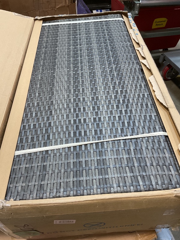 Photo 1 of **SCRATCH**Shintenchi 4 Piece Patio Ratten Set Outdoor Furniture Set Wicker Conversation Set with Cushions and Tempered Glass Tabletop,Red