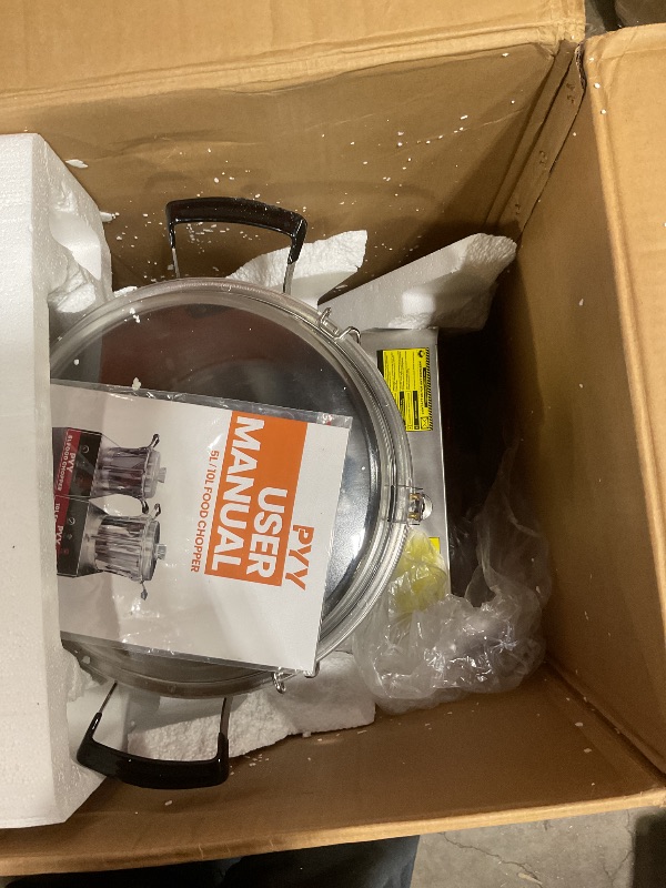 Photo 1 of **BIGGER IN PERSON (NOT COUNTERTOP SMALL)** PYY Commercial Food Processor - Vegetable Chopper Electric Stainless Steel 10.6 Qt. Plus for Meat Fruit Prep, 1400RPM High Output Large Capacity for Restaurants & Home Kitchen 10 Liter/42 Cup