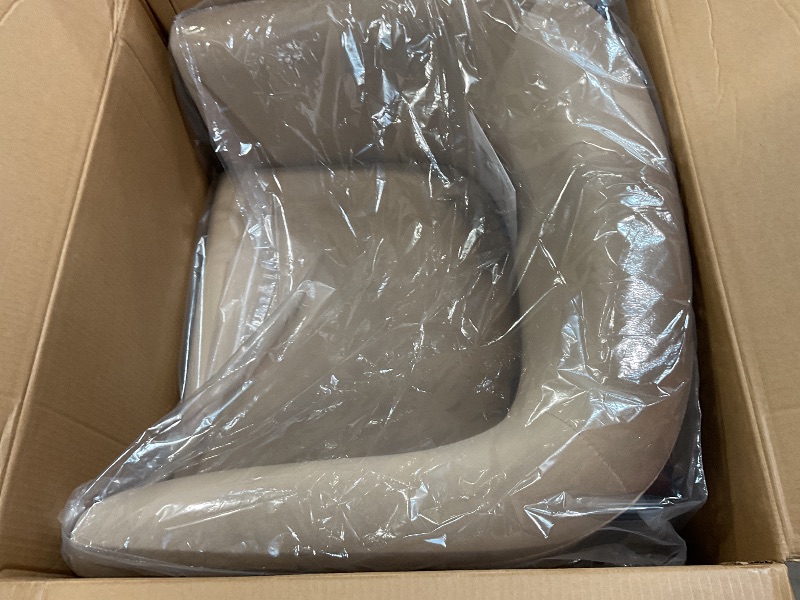 Photo 1 of **PARTIAL SET ONLY 1 ** COLAMY Morden Velvet Barrel Accent Chair with Storage Ottoman Set of 2, Upholstered Living Room Side Chair, Single Sofa Armchair with Lounge Seat for Bedroom/Office/Reading Spaces, Khaki