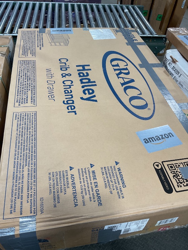 Photo 1 of **PARTS MISSING**Graco Hadley 5-in-1 Convertible Crib & Changer (Espresso) – GREENGUARD Gold Certified, Fits Standard Crib Mattress, Converts to Toddler Bed and Full Bed, 4 Adjustable Mattress Heights