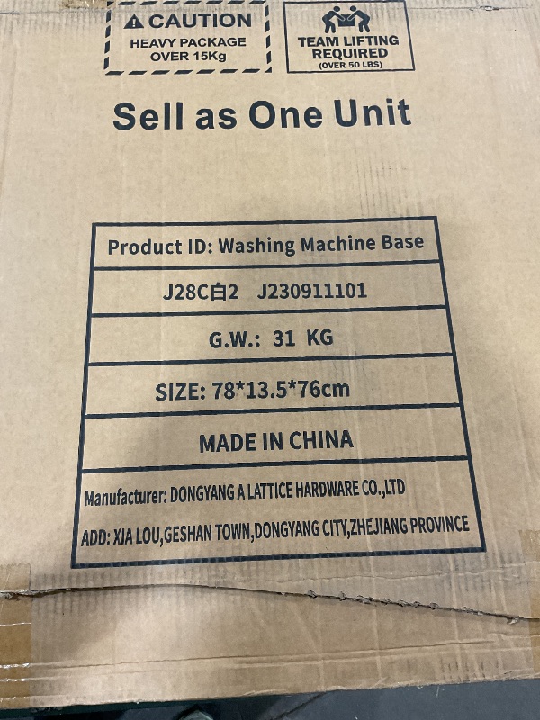 Photo 1 of 2 Pack Washer Dryer Pedestals with Drawer - 28" Laundry Pedestal for Washer and Dryer Stand, Steel Washing Machine Stand Raiser, 14.3 Inches Height Elevation White