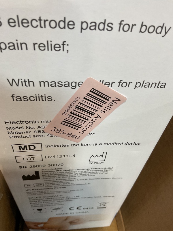 Photo 1 of ***UNTETSED/ POSSIBLY FOR PARTS*** Creliver Foot Massager for Neuropathy Pain Relief for Feet and Legs, EMS TENS Unit - Nerve Muscle Circulation Stimulator with Electrode Pads, FSA Eligible Items Only List, HSA Store Eligible Items