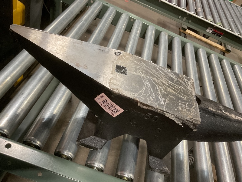 Photo 1 of **SCRAPES FROM TRANSPORT **VEVOR Cast Iron Anvil, 105 Lbs Single Horn Anvil with Large Countertop and Stable Base, High Hardness Rugged Round Horn Anvil Blacksmith, for Bending, Shaping
