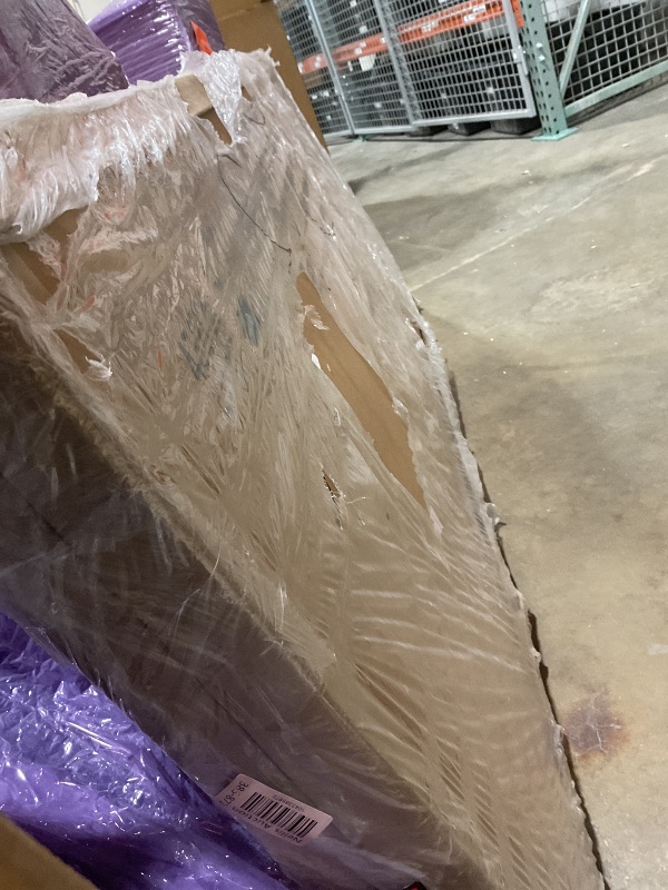 Photo 1 of **SELLING FOR PARTS. ONE BOX OF TWO**Sauder Palladia L Shaped Desk with Drawers, Office Desk with File Cabinet Storage, Cable Management, Keyboard Tray, in Glacier Oak Finish