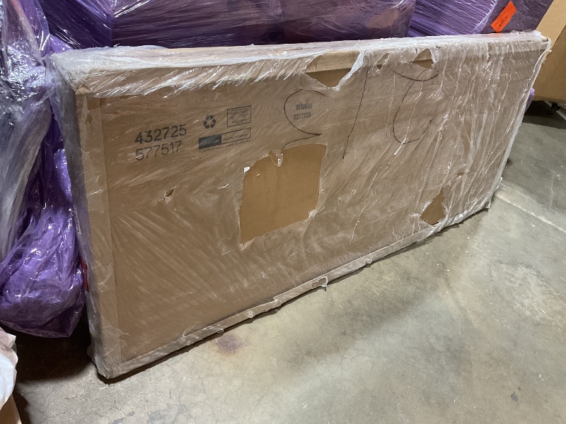 Photo 1 of **SELLING FOR PARTS. ONE BOX OF TWO**Sauder Palladia L Shaped Desk with Drawers, Office Desk with File Cabinet Storage, Cable Management, Keyboard Tray, in Glacier Oak Finish