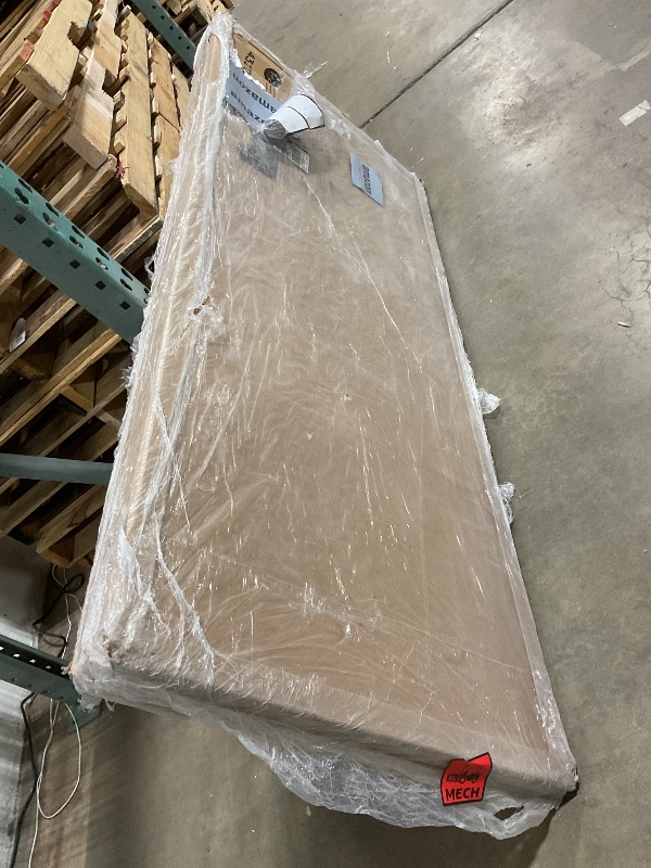 Photo 1 of **SELLING FOR PARTS. ONE BOX OF TWO**Sauder Palladia L Shaped Desk with Drawers, Office Desk with File Cabinet Storage, Cable Management, Keyboard Tray, in Glacier Oak Finish