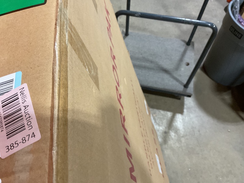 Photo 1 of **CRACK DOWN MIDDLE**YOSHOOT Rustic Wooden Framed Wall Mirror, Natural Wood Bathroom Vanity Mirror for Farmhouse Decor, Vertical or Horizontal Hanging, 60" x 30", Brown