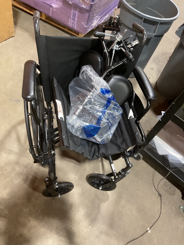 Photo 1 of **DIRT. SCRAPES. CRACK ON FOOT REST. Medline Lightweight Wheelchair for Adults With Swing-Back, Desk-Length Arms, Elevating Leg Rests; 20" x 16"D Seat