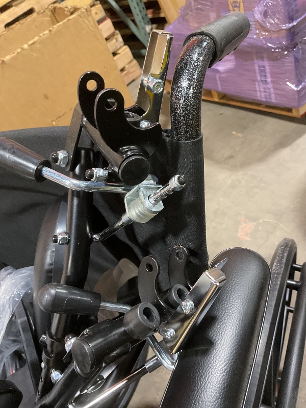 Photo 1 of **DIRT. SCRAPES. CRACK ON FOOT REST. Medline Lightweight Wheelchair for Adults With Swing-Back, Desk-Length Arms, Elevating Leg Rests; 20" x 16"D Seat