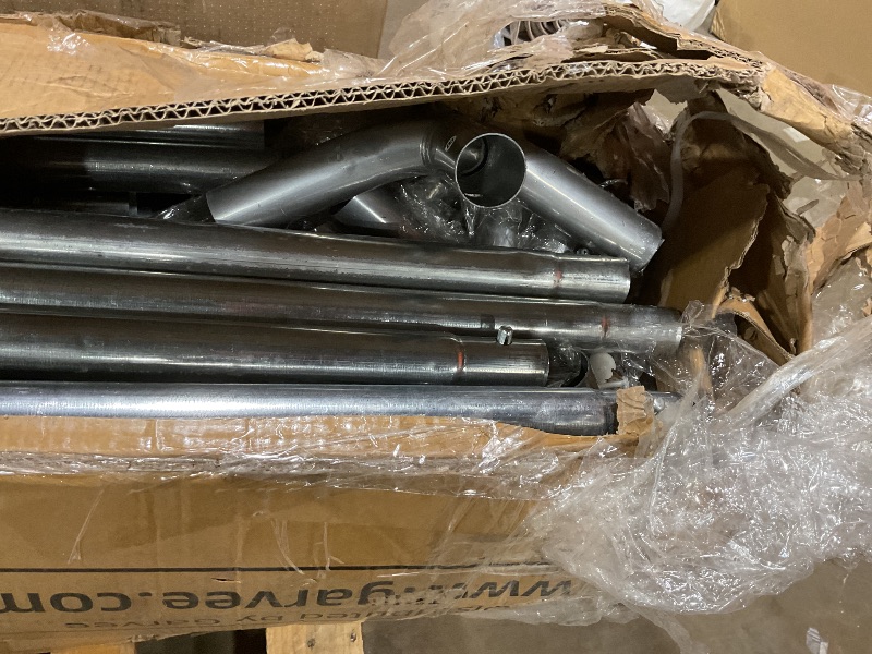 Photo 1 of **SELLING FOR PARTS AS PARTIAL SET**7 Ft x 10 Ft Outdoor Storage Shed, Heavy Duty Portable Garage Shelter with Roll-Up Zipper Door, Waterproof Carport for Motorcycle, Bike, Car, Tools, Firewood, Lawn Equipment, Ventilated Windows,Grey