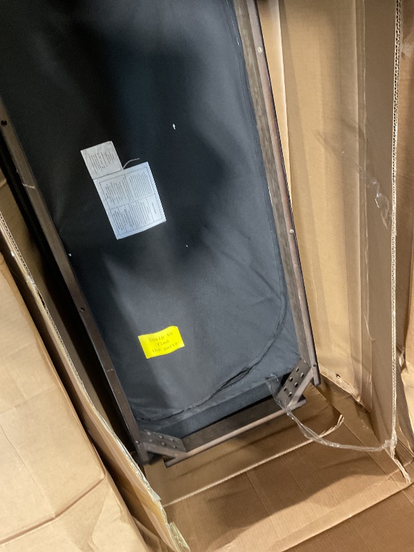 Photo 1 of **MINOR CORNER DAMAGE ON WOOD**24KF Large Upholstered Boucle Fabric Ottoman with Pillows,Comfort Padded Window Bench for Living Room,Entryway Bench,5095-Black