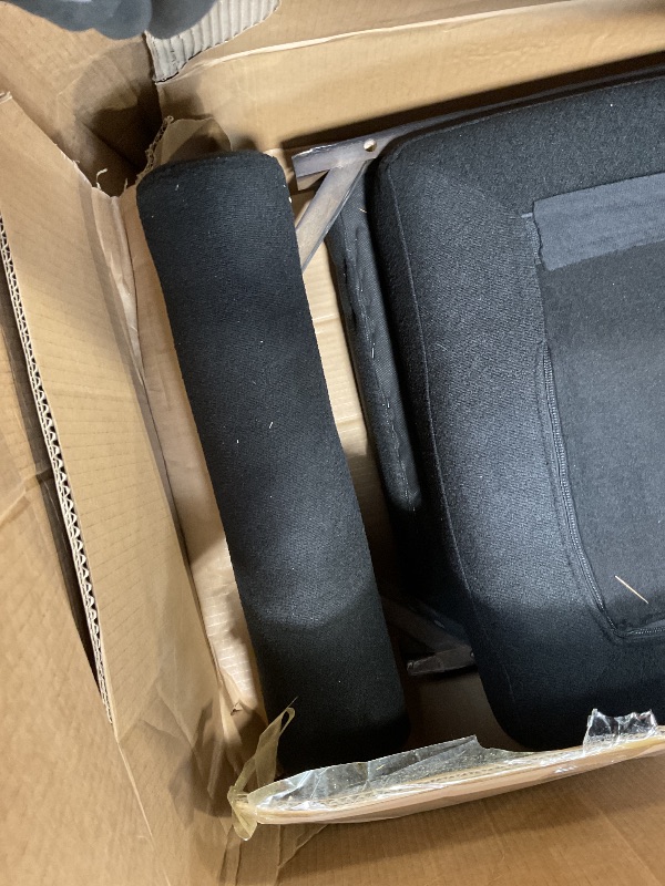 Photo 1 of **MINOR CORNER DAMAGE ON WOOD**24KF Large Upholstered Boucle Fabric Ottoman with Pillows,Comfort Padded Window Bench for Living Room,Entryway Bench,5095-Black