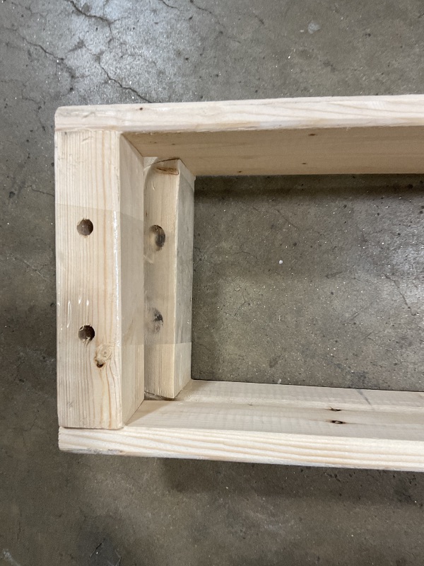 Photo 1 of **CHIPPED**Wood frames with drill holes. Curved ends