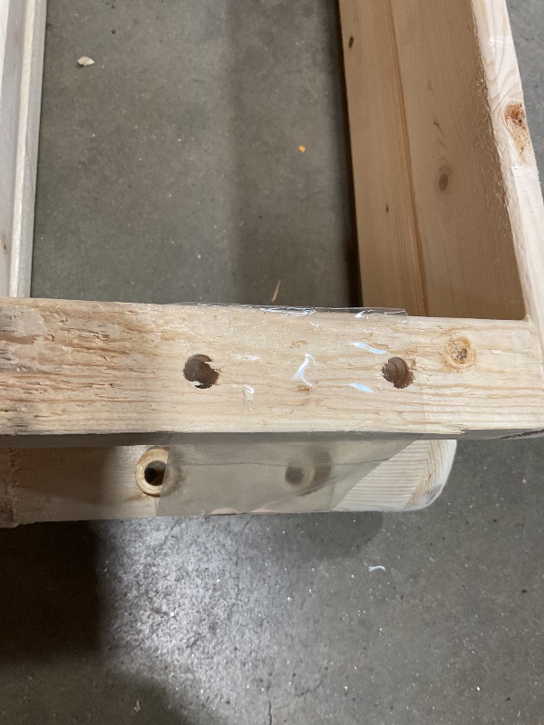 Photo 1 of **CHIPPED**Wood frames with drill holes. Curved ends