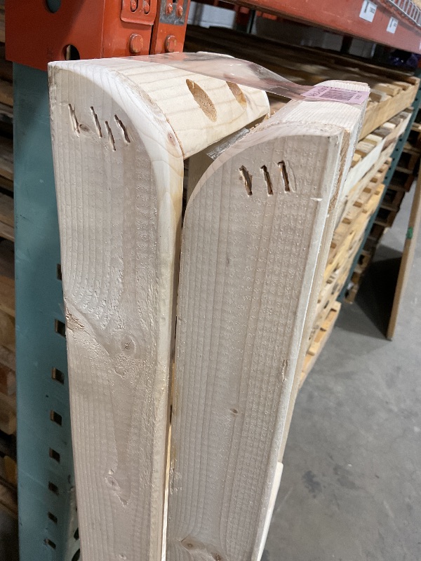 Photo 1 of **CHIPPED**Wood frames with drill holes. Curved ends