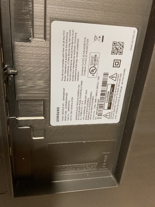 Photo 1 of **SELLING AS PARTIAL SET. TV ONLY. COULD NOT FIND DAMAGE TO SCREEN. NO POWER CORD TO TEST**Samsung 85-Inch Class QLED 4K Q60D Series Quantum HDR Smart TV w/Object Tracking Sound Lite, Motion Xcelerator, Slim Design, Gaming Hub, Alexa Built-in (QN85Q60D, 2