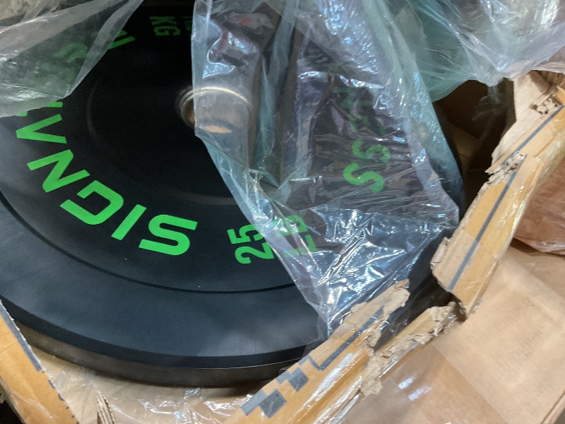 Photo 1 of 2" Olympic Bumper Weight Plates?with Steel Hub?Black & Colour Options, Multiple Weights & Sets?for Home Gym Strength Training