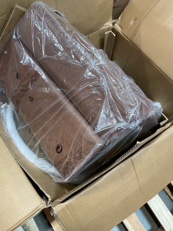 Photo 1 of **SELLING FOR PARTS AS PARTIAL SET. MAIN SEAT PART ONLY AS PICTURED**COLAMY Swivel Rocking Recliner,Wide PU Leather Glider Sofa Chair with Ergonomic High Backrest for Living Room, Office, Bedroom?Cocoa?