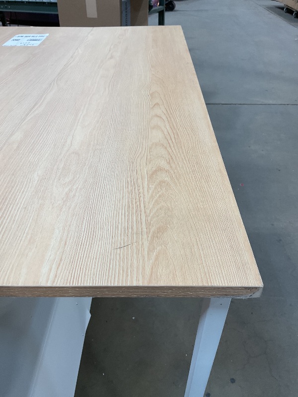 Photo 1 of **CRACKS. DIRT. DENTS. VASAGLE Kitchen Rolling Island, Mobile Kitchen Cart with Storage on Wheels, 27.6 x 43.3 x 35.4 Inches, 2 Drawers, 2 Hooks, for Dining Room, Oak Beige and Matte White UKKI011Y01